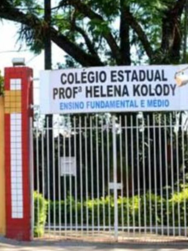 Fachada do colégio Helena Kolody em que aconteceu atentado